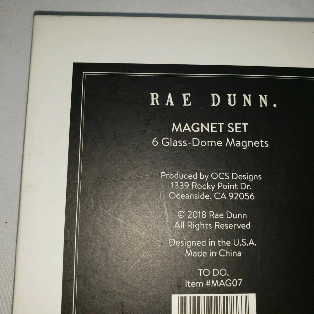 Rae Dunn Organizer Magnet Set Of 6 
